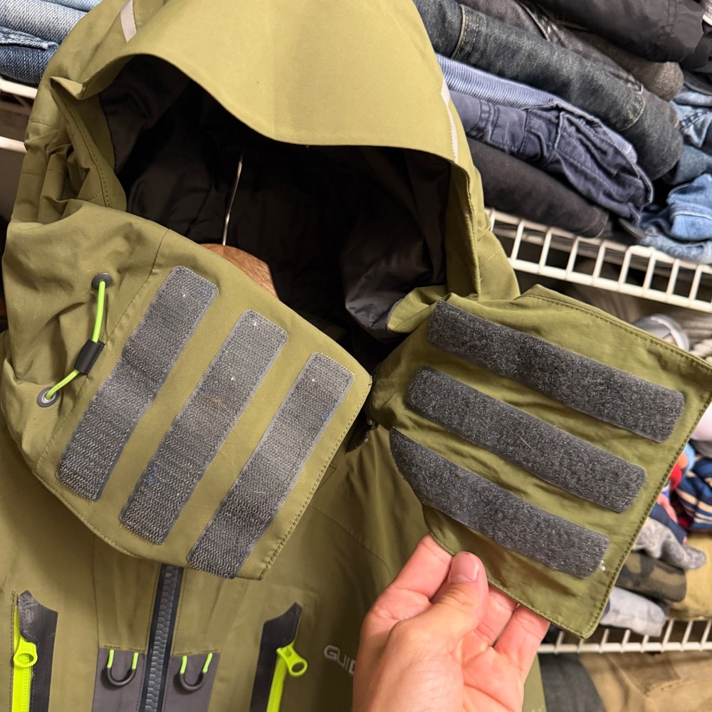 Bass Pro Shops Jacket Mens M Green Guidewear Gore-Tex Fishing Rain Parka Hooded - Picture 2 of 16